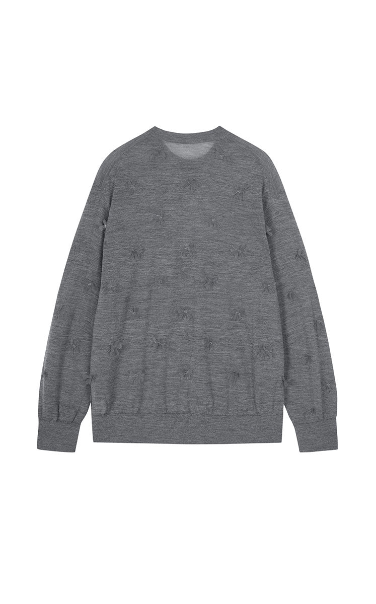 Sweater / JNBY 3D Floral Loose Knit Sweater