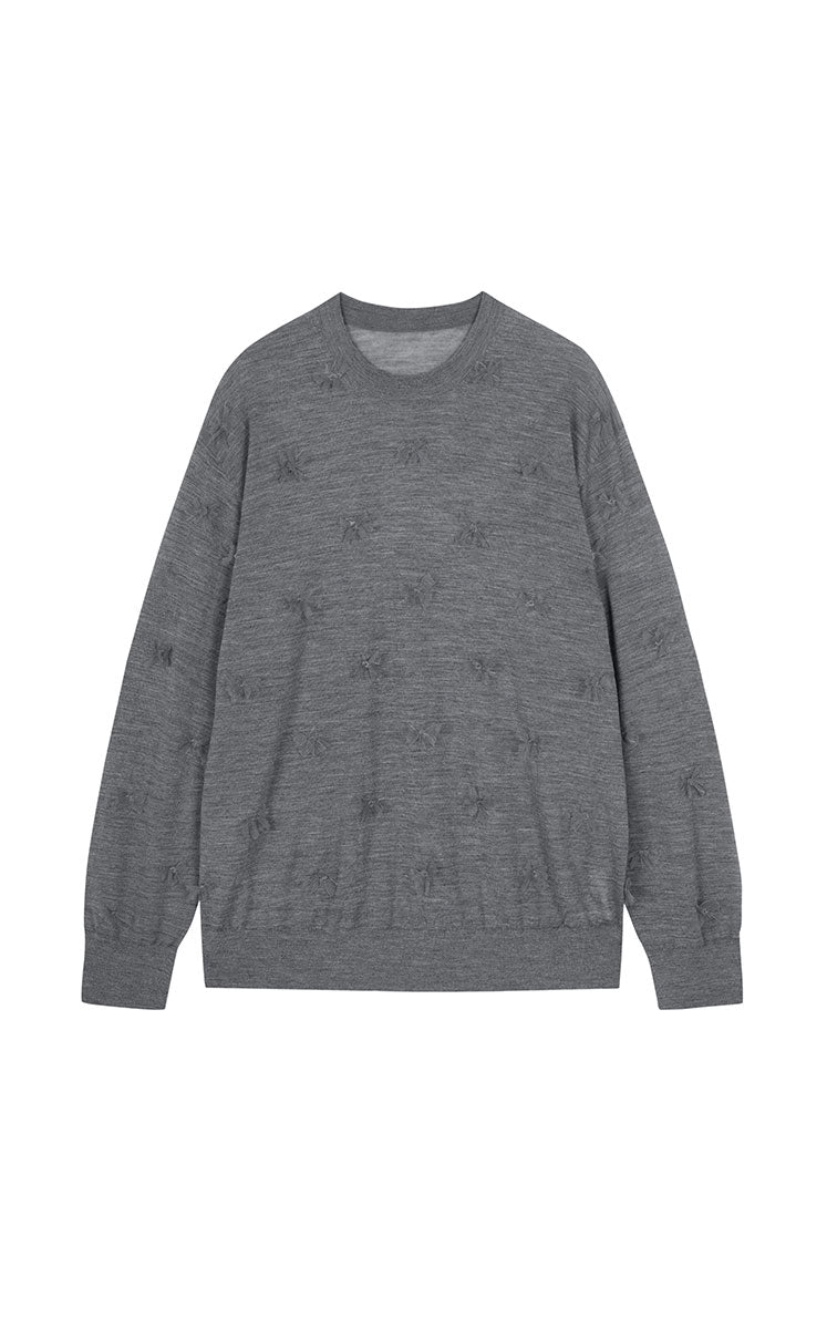 Sweater / JNBY 3D Floral Loose Knit Sweater