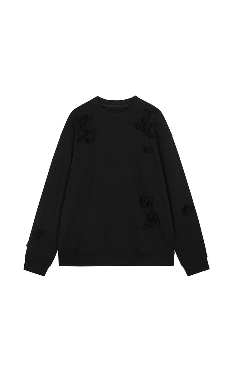 Sweatshirt/ JNBY 3D Floral Fringe Sweatshirt
