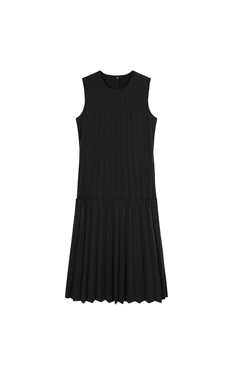 Dress / JNBY Elegant Pleated Maxi Dress