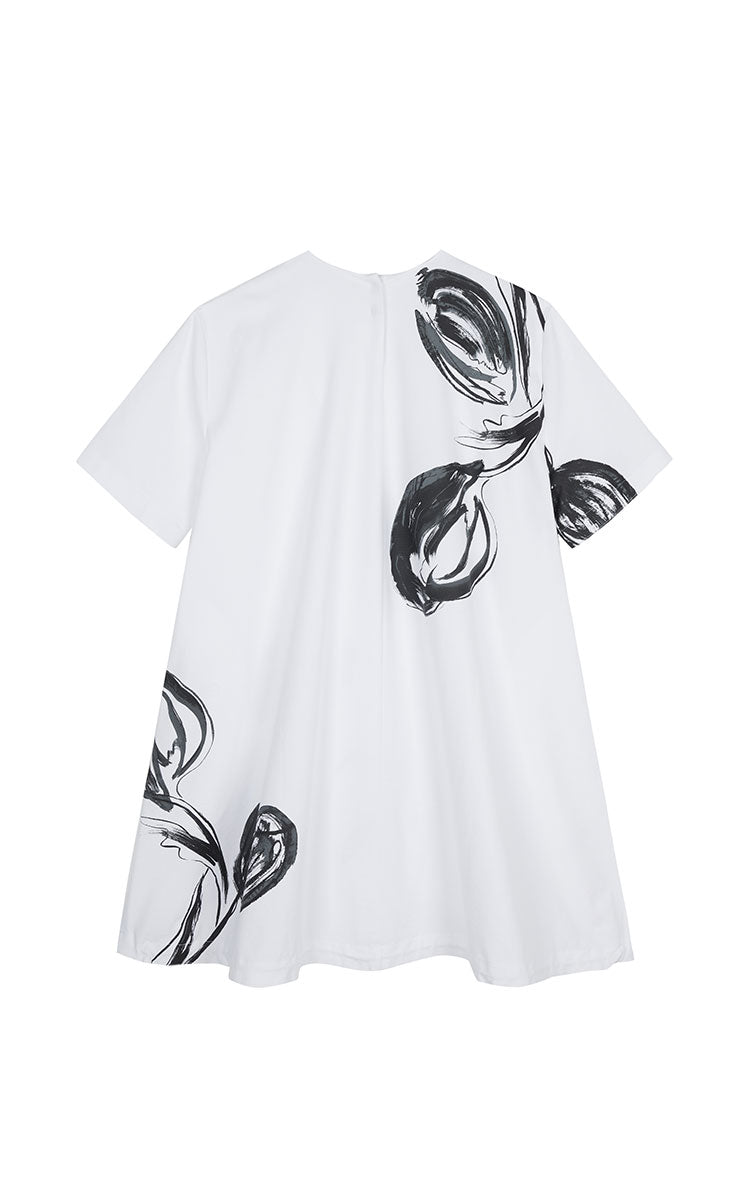 Dress / JNBY Tulip Print A-Line Dress