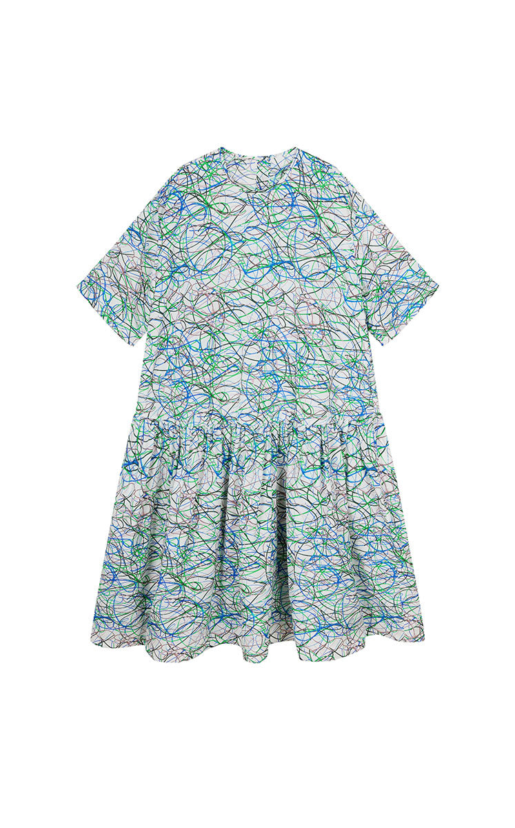 Dress / JNBY Urban Line Print Silk-viscose Dress