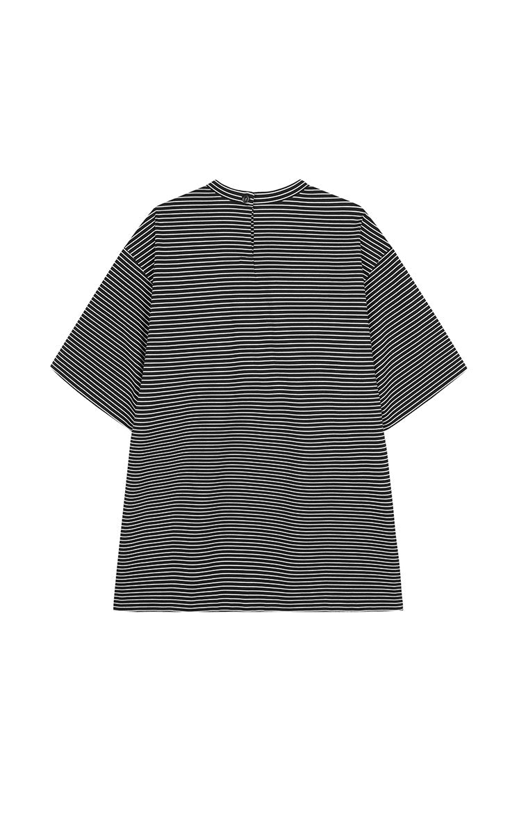 T-Shirt / JNBY Oversized Stripe Cotton Tee