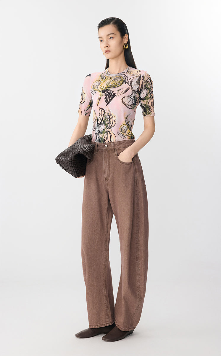 T-Shirt / JNBY Fitted Floral Art Tee