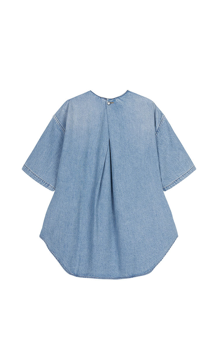 Shirt / JNBY Oversized Cotton Hemp Denim Top