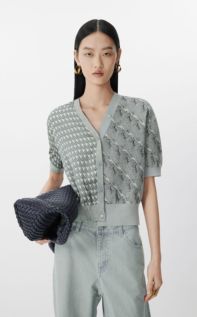 Shirt / JNBY Urban Print Short Sleeve Shirt