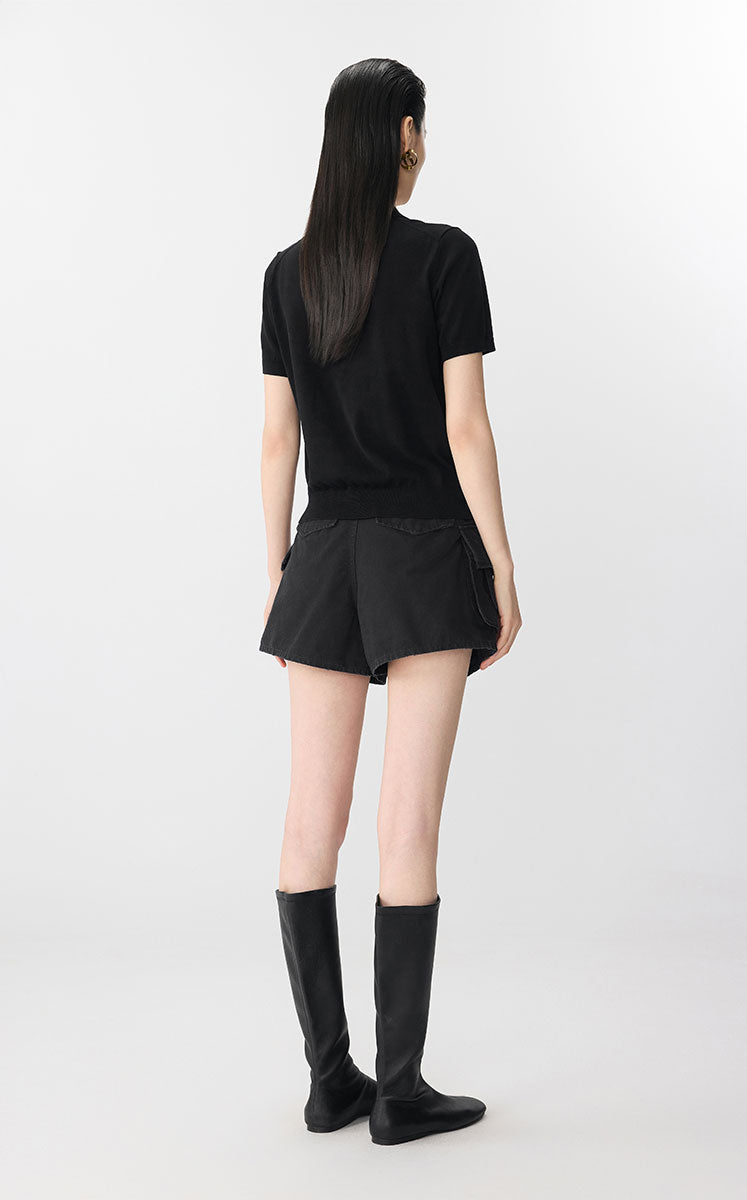 Sweater / JNBY Cotton Acetate Polo Knit