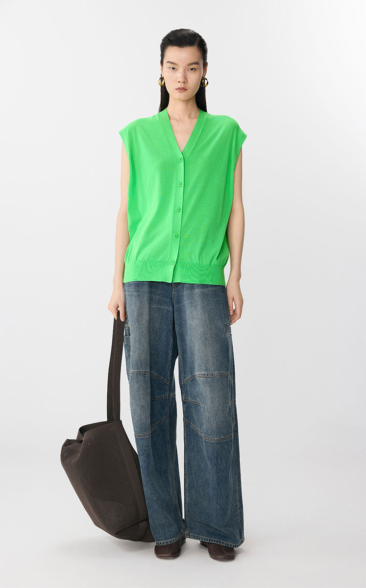 Vest / JNBY Structured Cotton Vest Green
