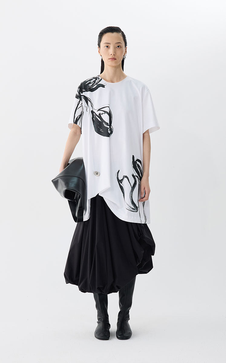 Skirt / JNBY A-Line Cotton Blend Maxi Skirt