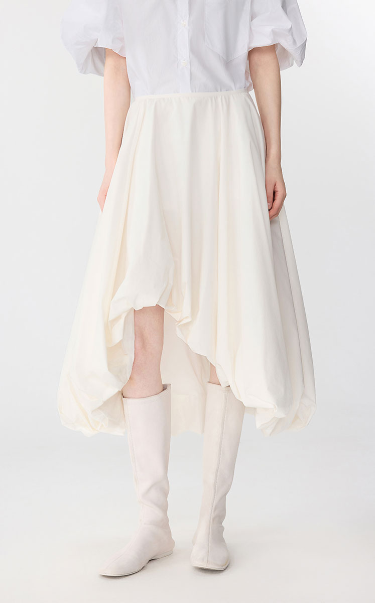 Skirt / JNBY A-Line Cotton Blend Maxi Skirt White