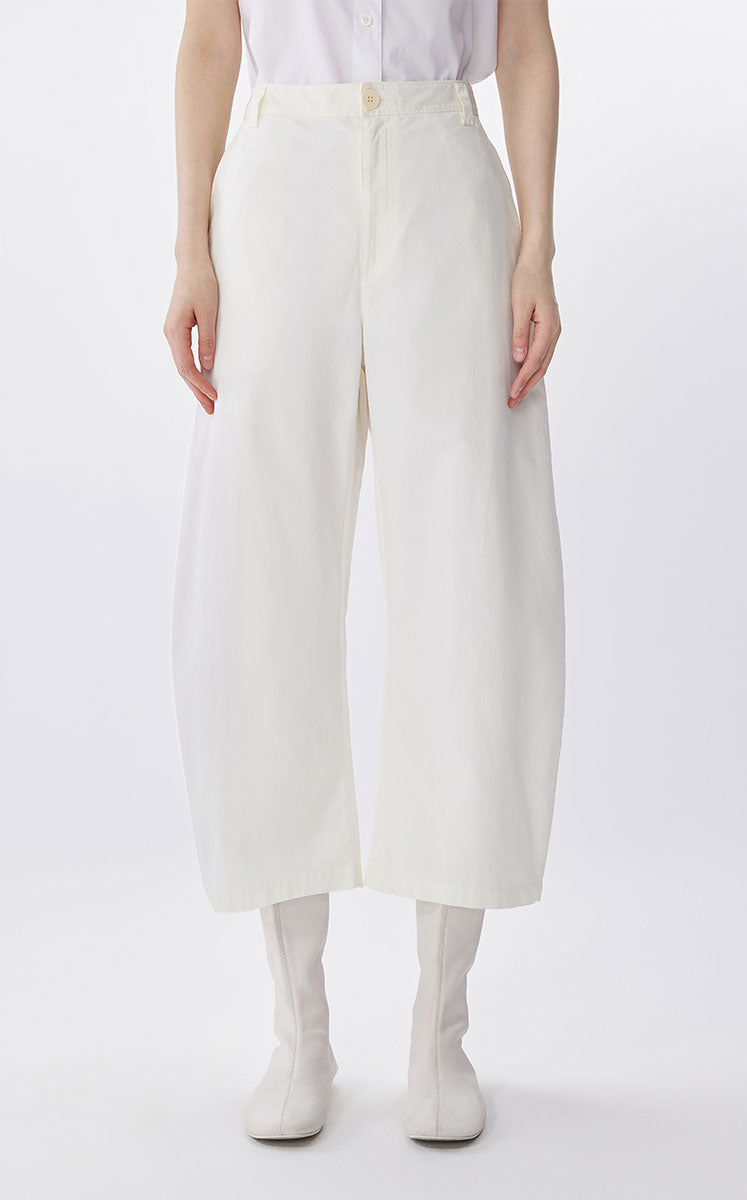 Pants / JNBY Banana-Cut Cotton Cropped Pants White
