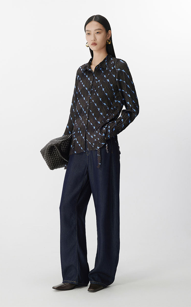 Pants / JNBY Eco-Friendly Banana-Cut Denim Trousers