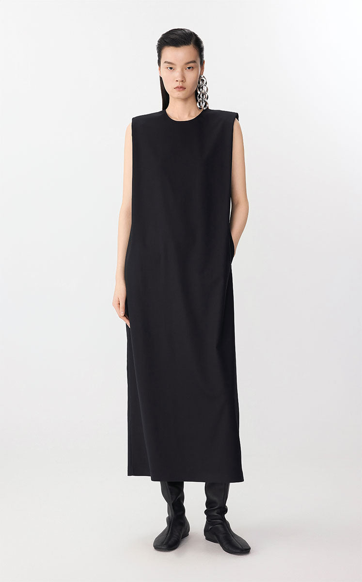 Dress / JNBY Light Formal Wool Shift Dress Dark Blue