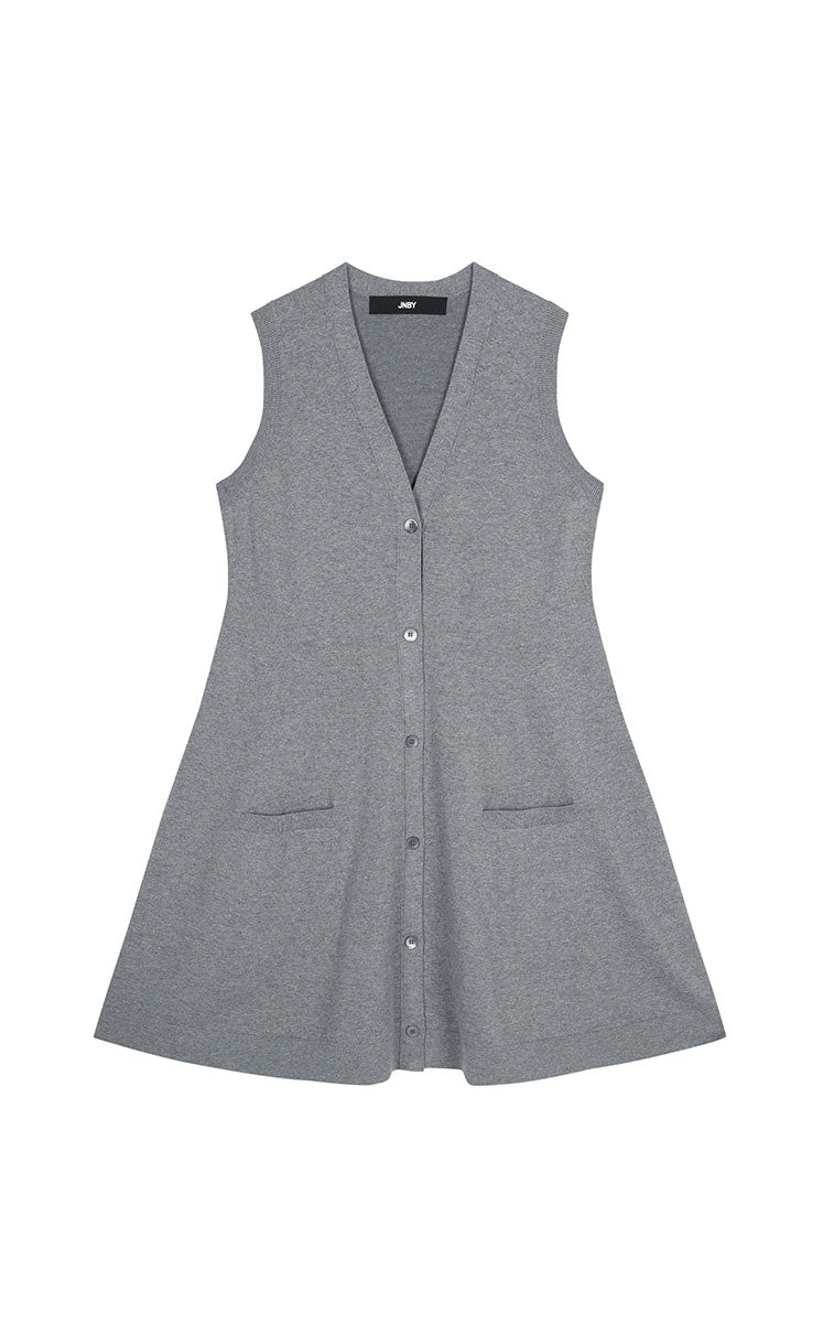 Dress / JNBY Combed Cotton Sleeveless Knit Dress