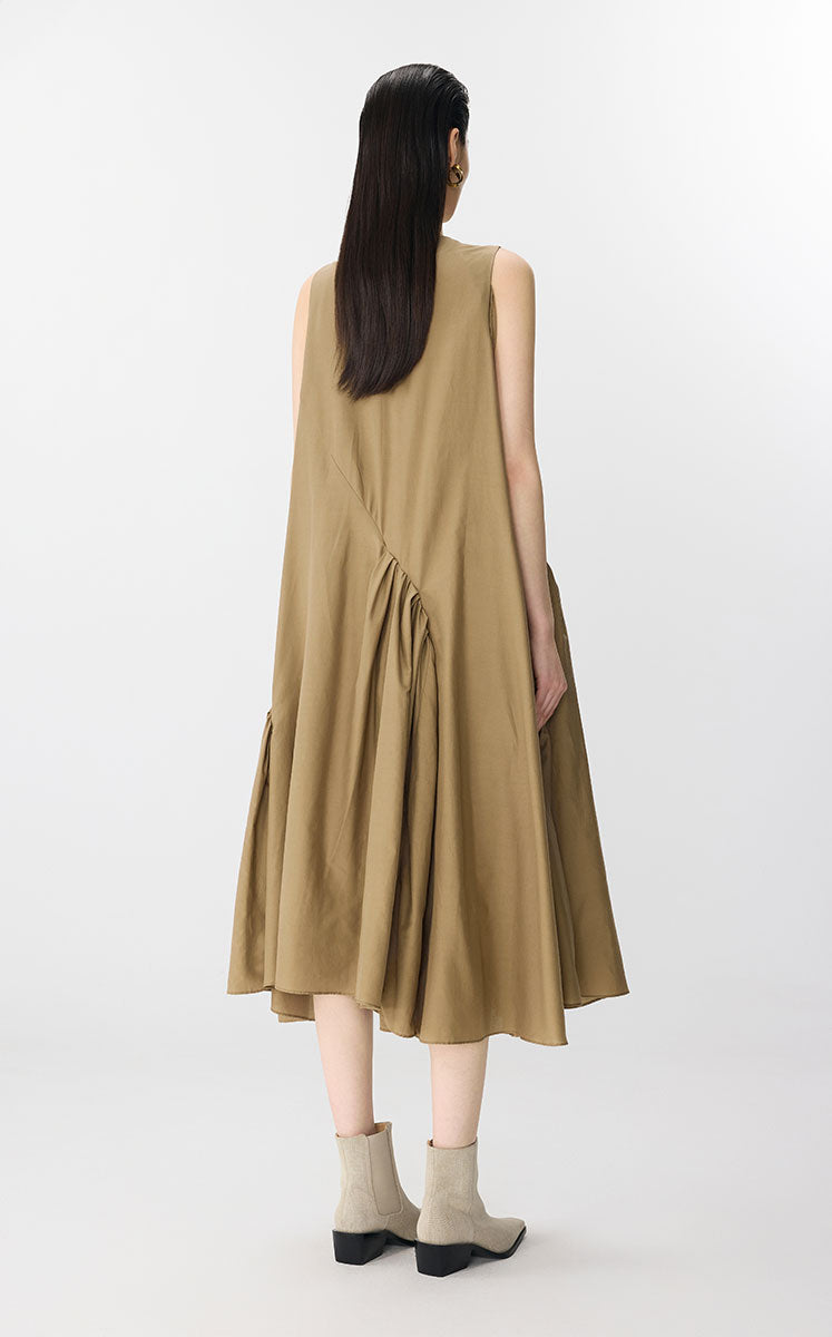 Dress / JNBY Sleeveless A-Line Cotton-Silk Dress