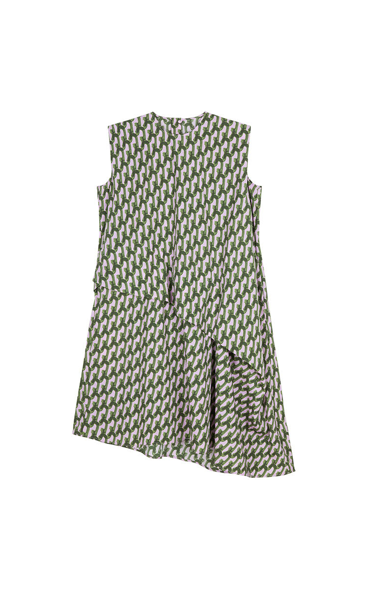 Dress / JNBY Geometric Print Sleeveless Dress