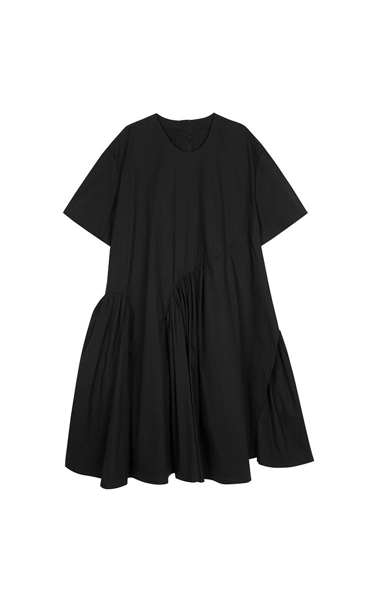 Dress / JNBY Cotton Pleated Waist Short Sleeve Dress
