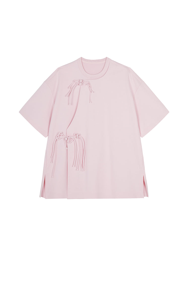 T-shirt / JNBY Oversized Tee with Chinese Button Closure