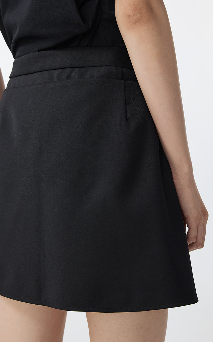 Skirt / JNBY A-Line Wool Blend Mini Skirt