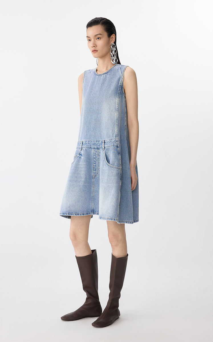 Dress / JNBY Sleeveless Cotton Shift Dress