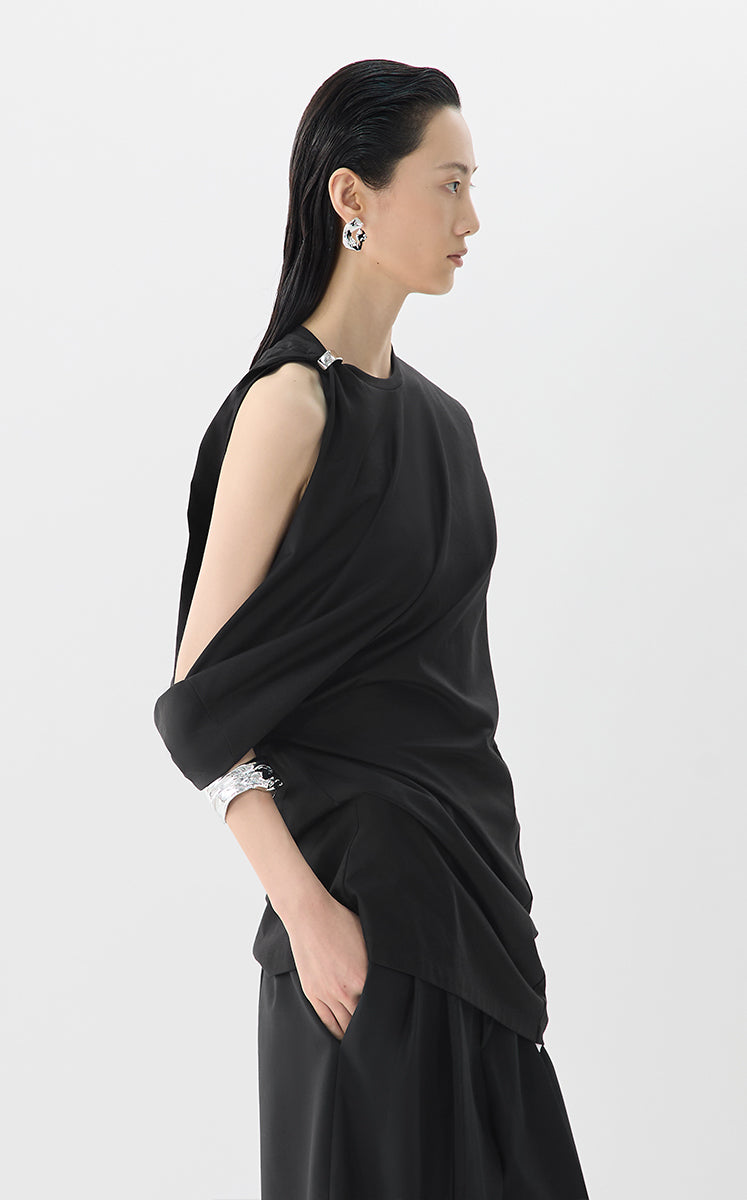 Dress / JNBY Twisted Cotton Sleeveless Dress