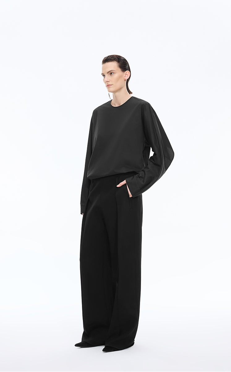Shirt / JNBY Loose Cotton & Mulberry Silk Top