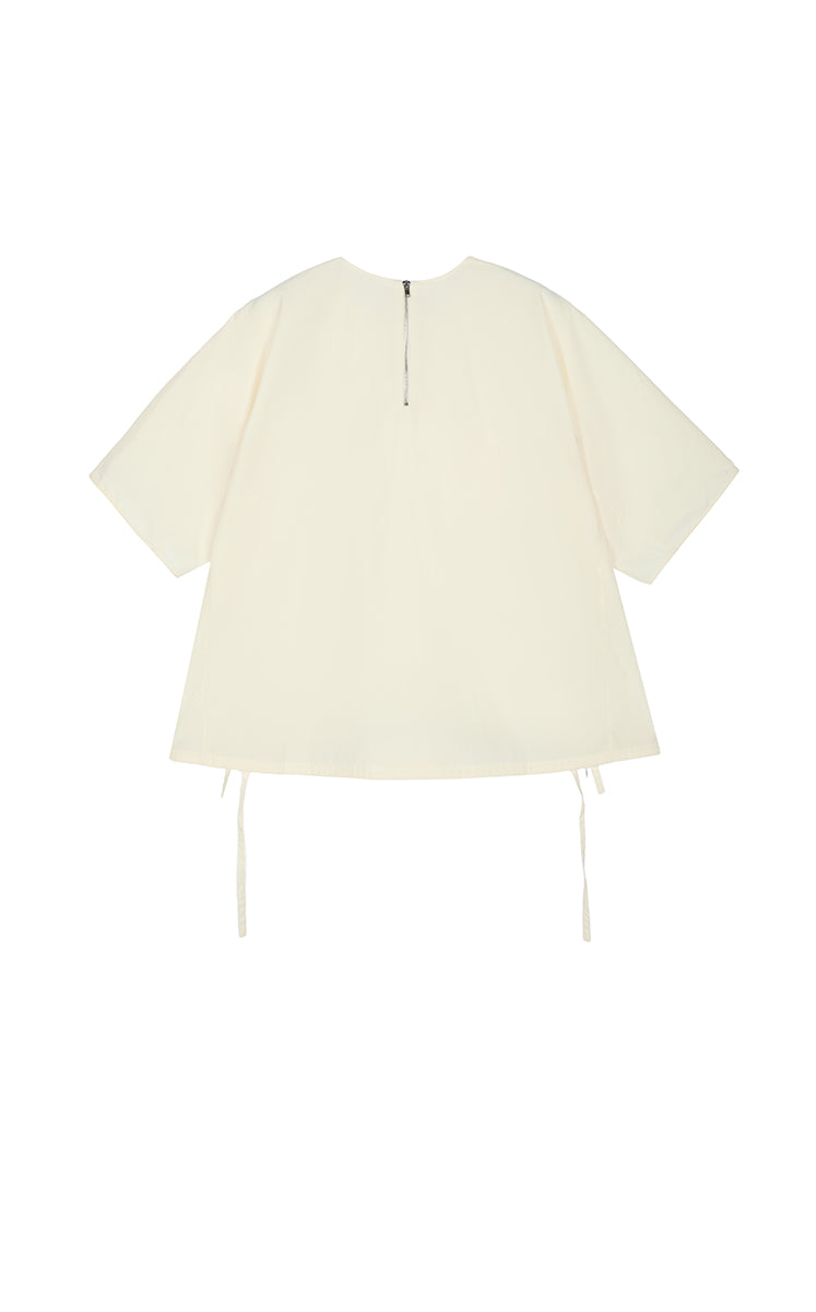 Shirt / JNBY Loose Cotton Poplin Short Sleeve Shirt