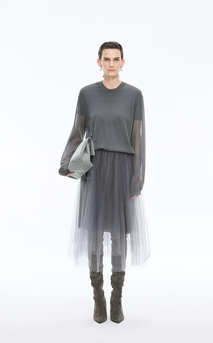 Sweater / JNBY Slim Fit Ultra-Thin Short Sleeve Pullover