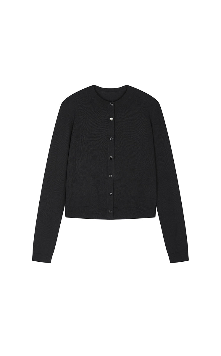 Sweater / JNBY Fitted Wool-Blend Knit Cardigan