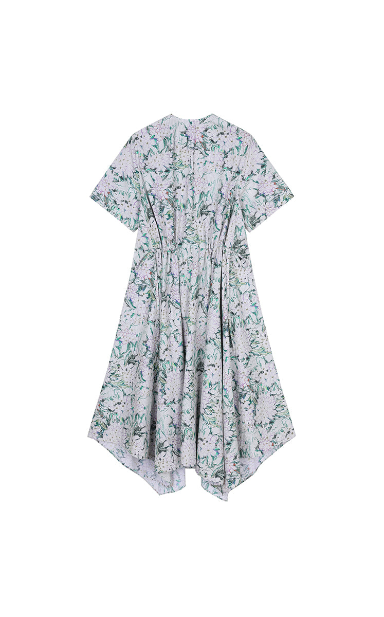 Dress / JNBY Hand-Painted Hydrangea A-Line Dress