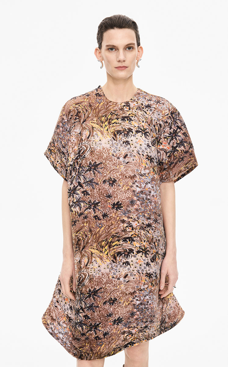 Dress / JNBY Kew Gardens Hand-Painted Pleated Dress