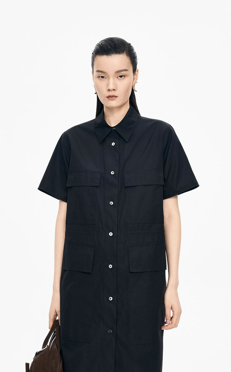 Dress / JNBY Cotton Poplin Short Sleeve Dress