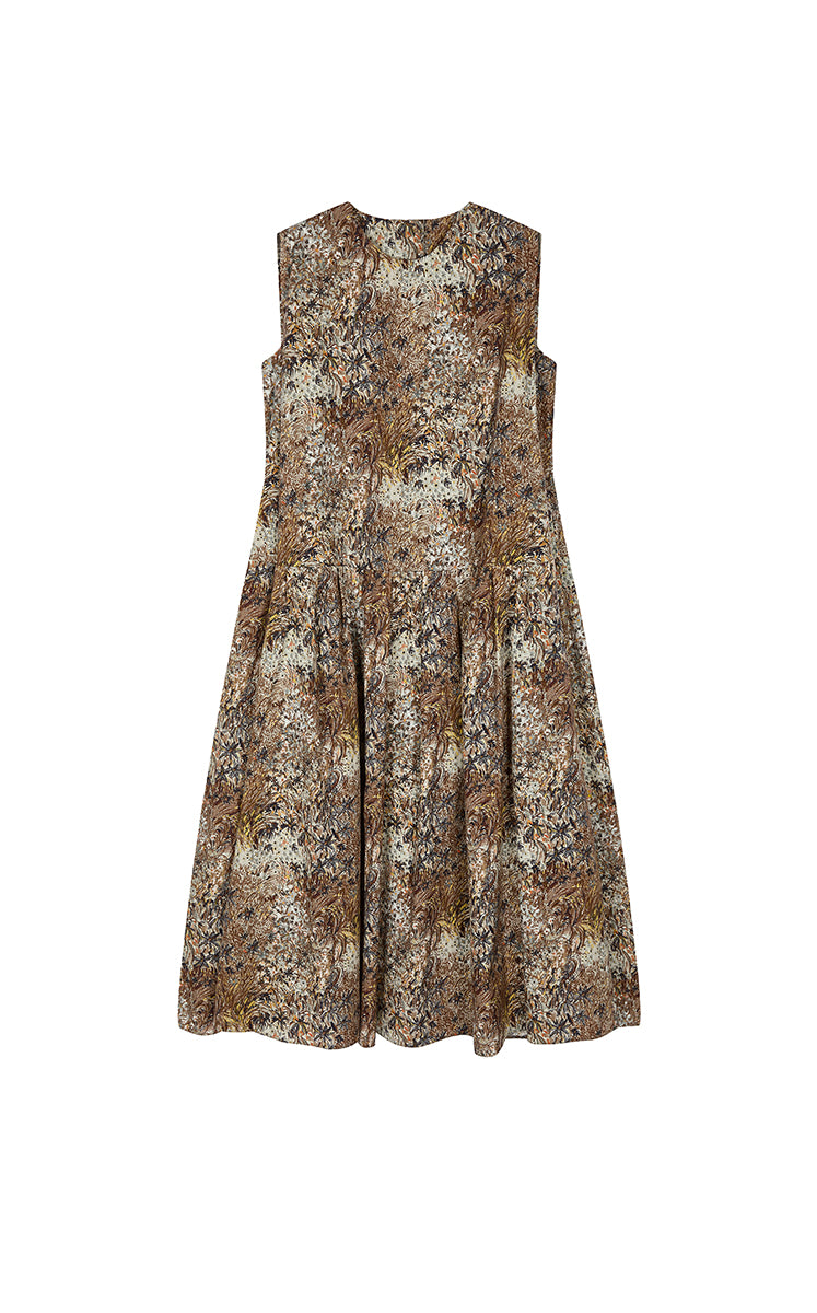 Dress / JNBY Kew Gardens inspired print Sleeveless Cotton Dress