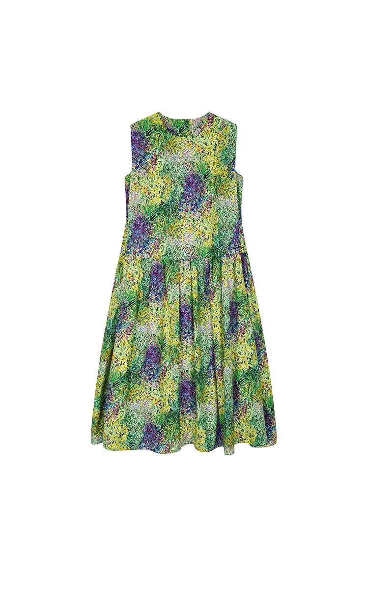 Dress / JNBY Kew Gardens inspired print Sleeveless Cotton Dress