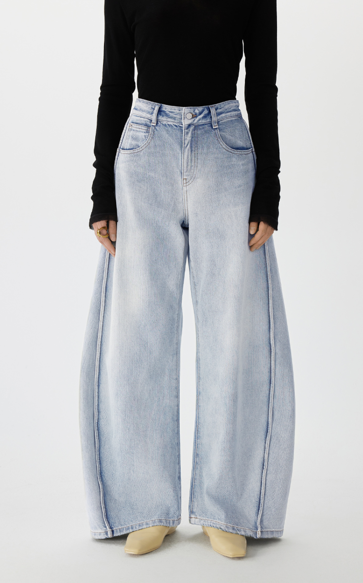 Pants / JNBY Raw Hem Banana Jeans Blue