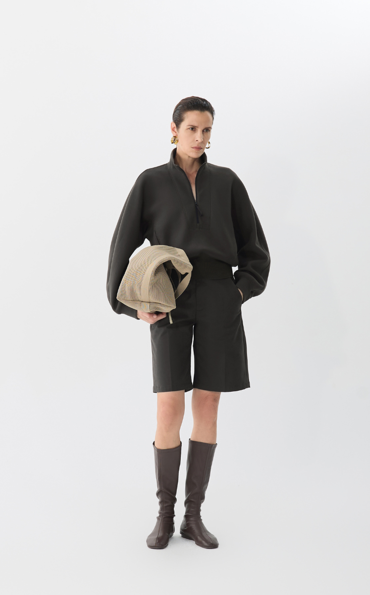 Sweatshirt/JNBY Cotton Blend Air Layer Pullover