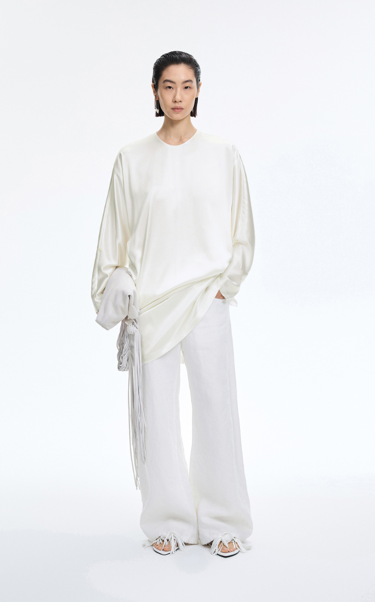 Dress / JNBY Acetate Blend Oversized T-Dress Light Beige