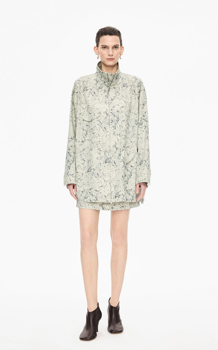 Skirt / JNBY Colored Pencil Floral A-Line Mini Skirt