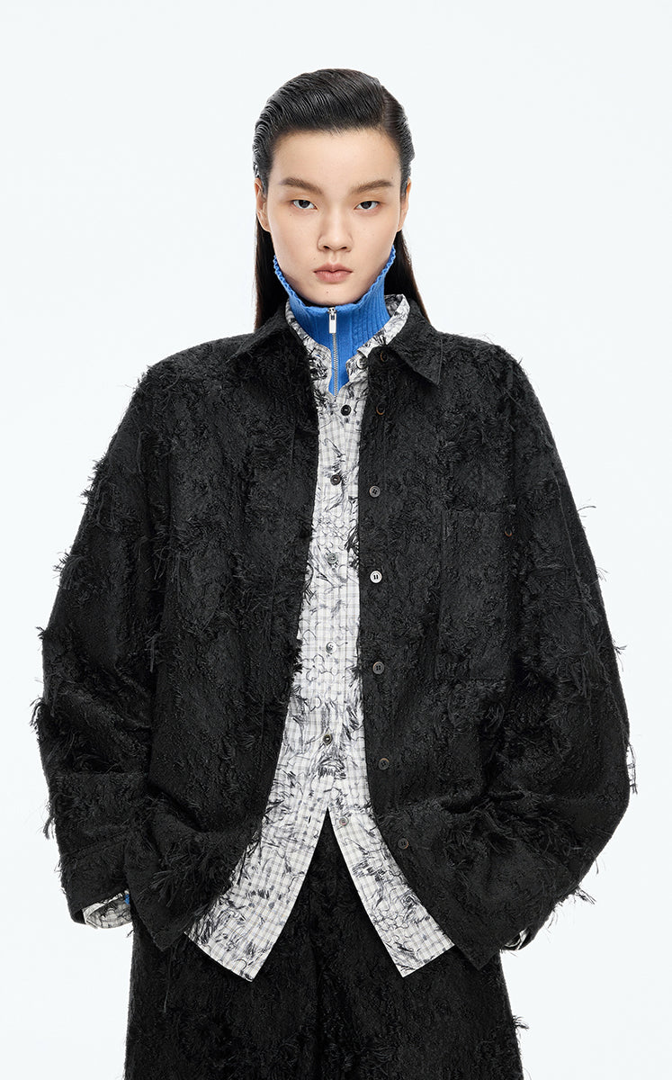 Shirt / JNBY Oversized Textured Jacquard Weave Shirt