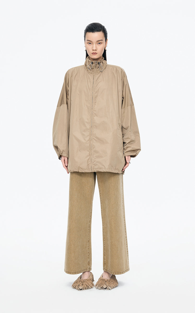 Jacket / JNBY Loose Water-Repellent Collared Jacket Khaki