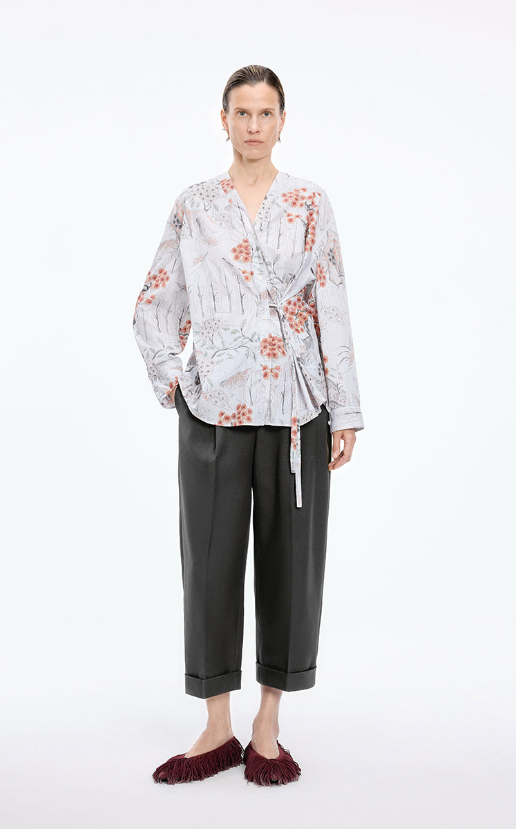 Pants / JNBY Wool Tapered Cropped Trousers