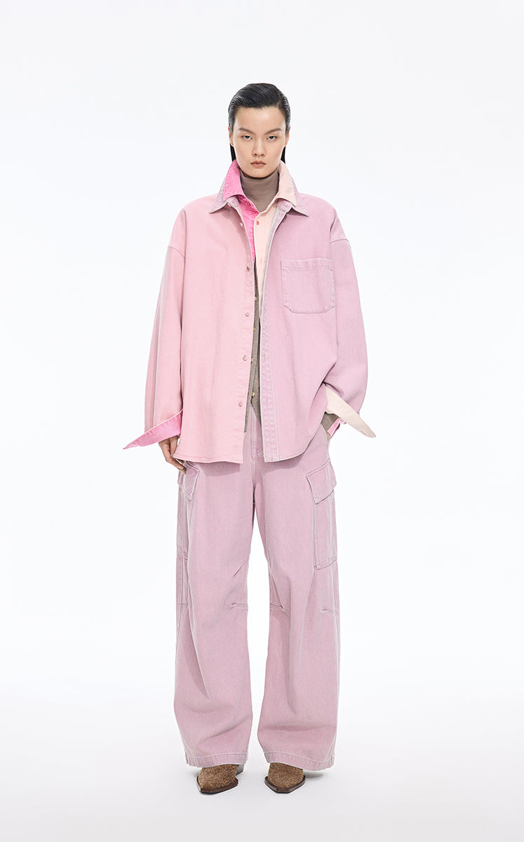 Pants / JNBY Pink Cargo Extra-Long Jeans Pink