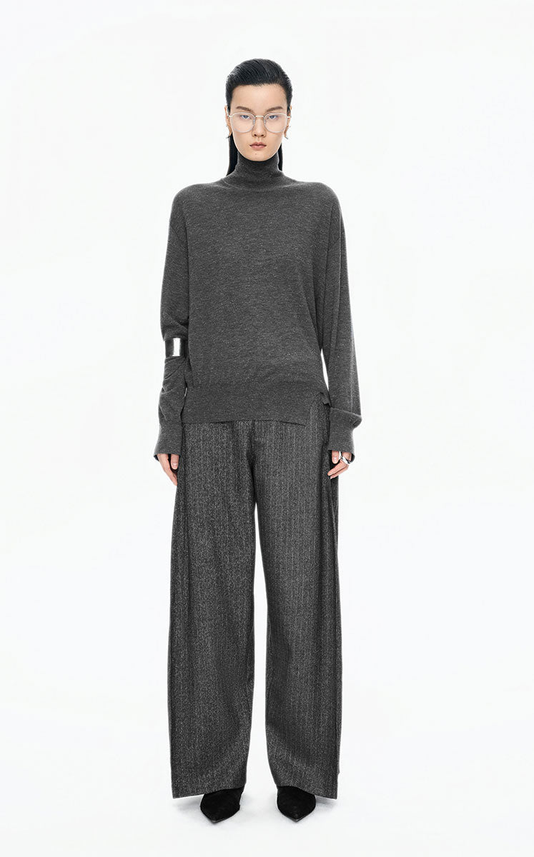Pants /(ESG)JNBY Metallic Banana Cut Trousers