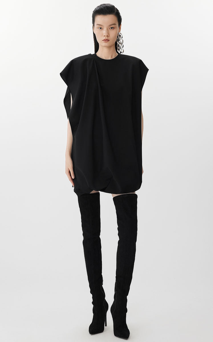 Dress / JNBY Sculpted Wool-blend Dress Black