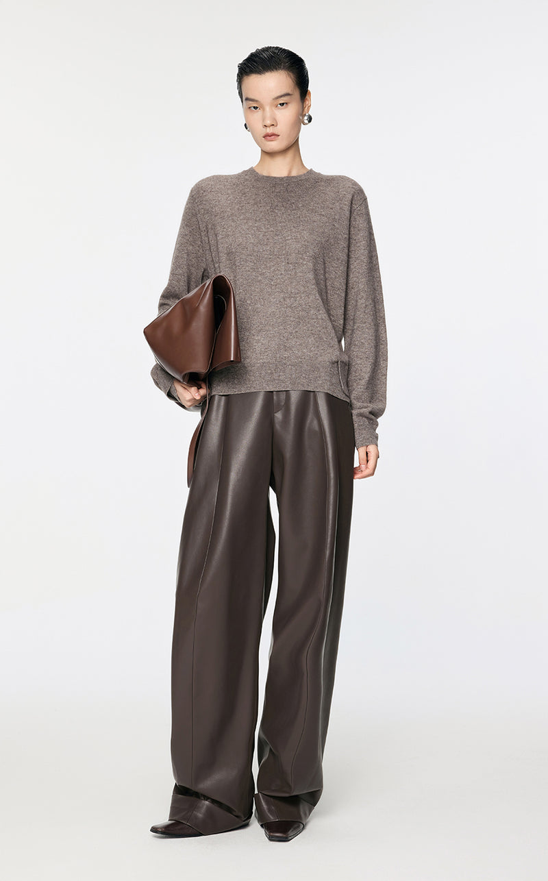 Sweater / JNBY Asymmetrical Wool & Yak Sweater Grey
