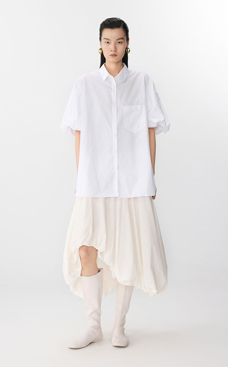 Skirt / JNBY A-Line Cotton Blend Maxi Skirt