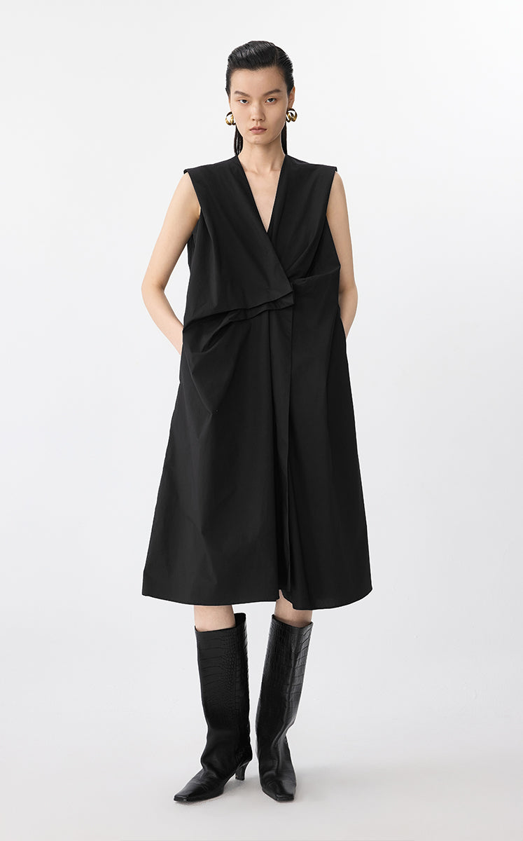 Dress / JNBY Sleeveless Cotton Stretch Dress Black