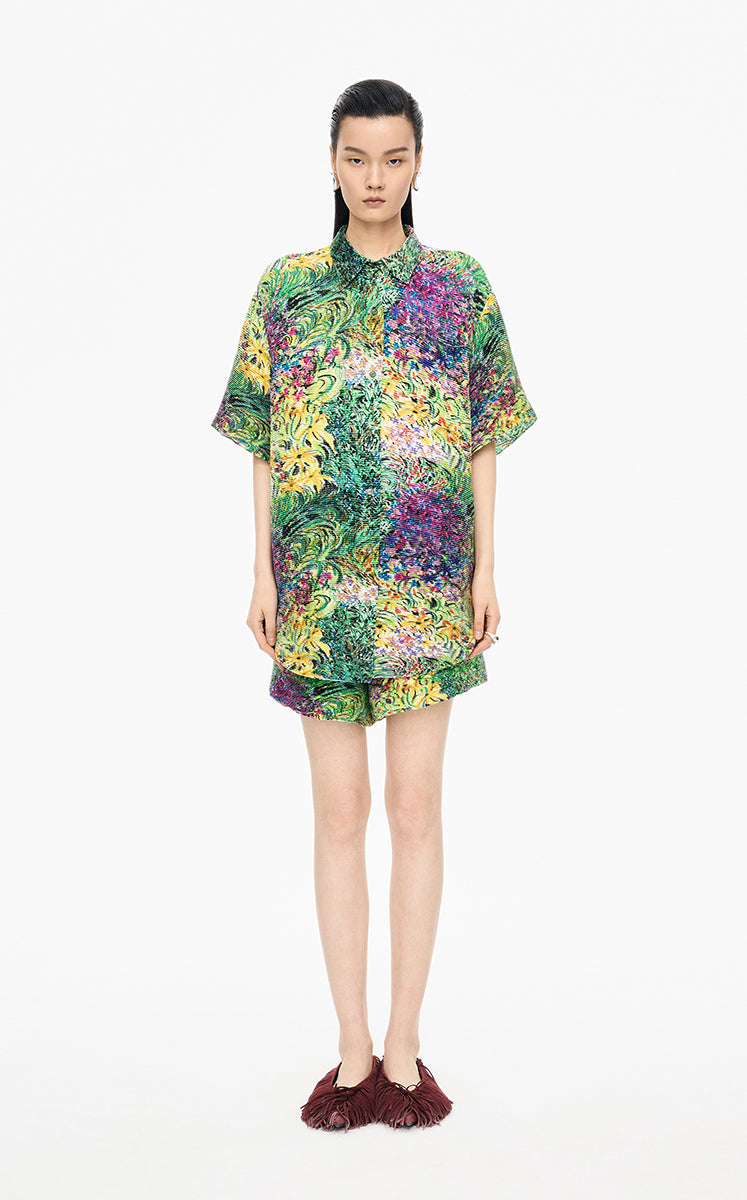 Shorts / JNBY Kew Gardens Print Pleated Shorts