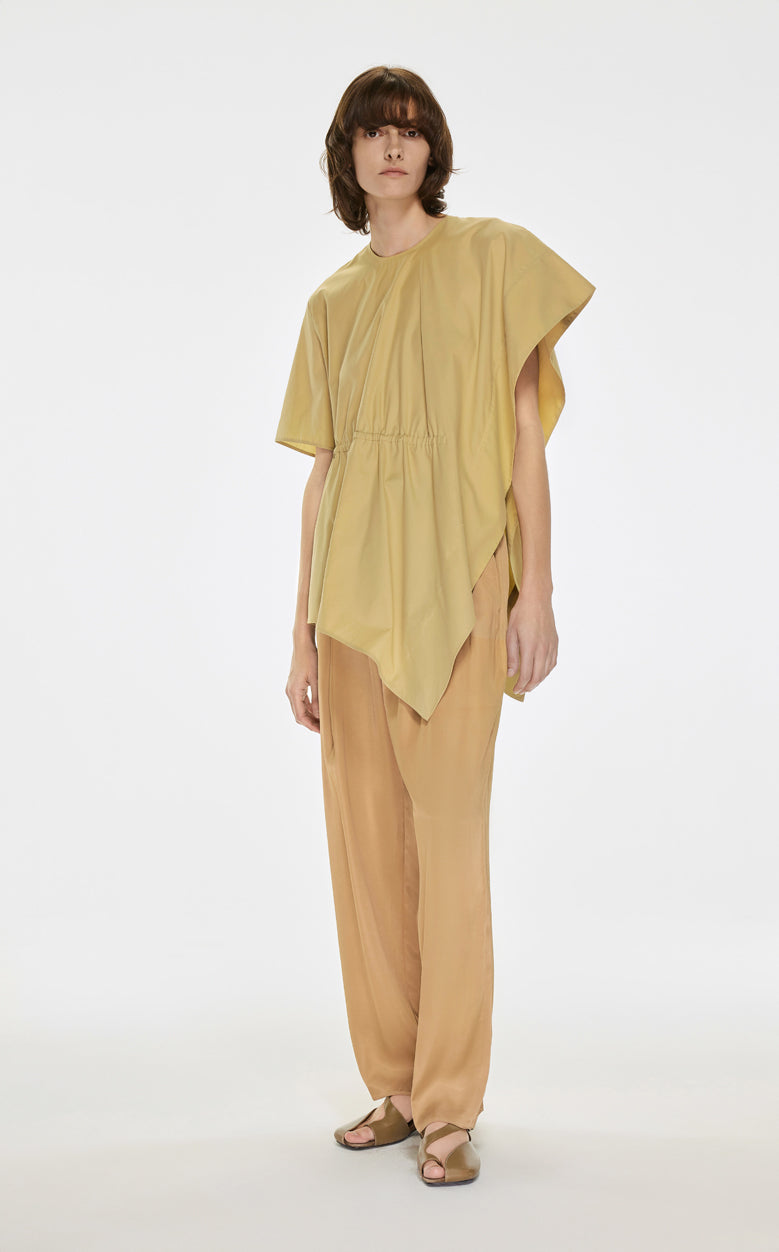 Shirt / JNBY Asymmetric Design Round Neck Short-sleeve Shirt(100% cotton)