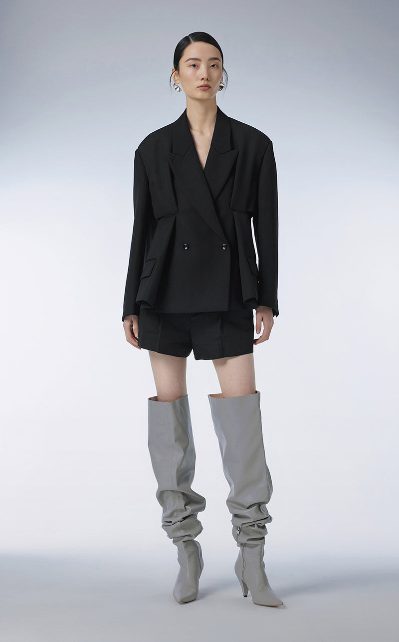 Blazer / JNBY Wool Blazer in Pleated-detail£¨Spring 24£?